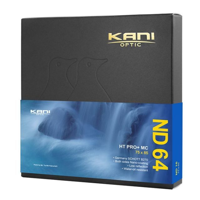 KANI 角型フィルター ND64 75x85mm 減光フィルター 減光効果 6絞り分 | レンズフィルター 角形 NDフィルター