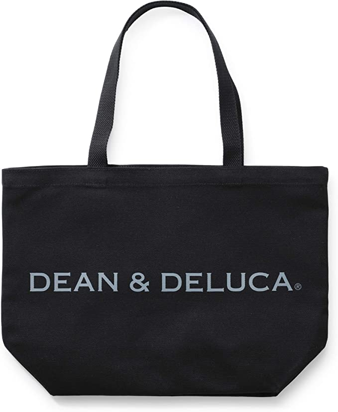 L ブラック DEANu0026DELUCA トートバッグ L ブラック 無地 マザーズバッグ 折りたたみ エコバッグ ::44648 