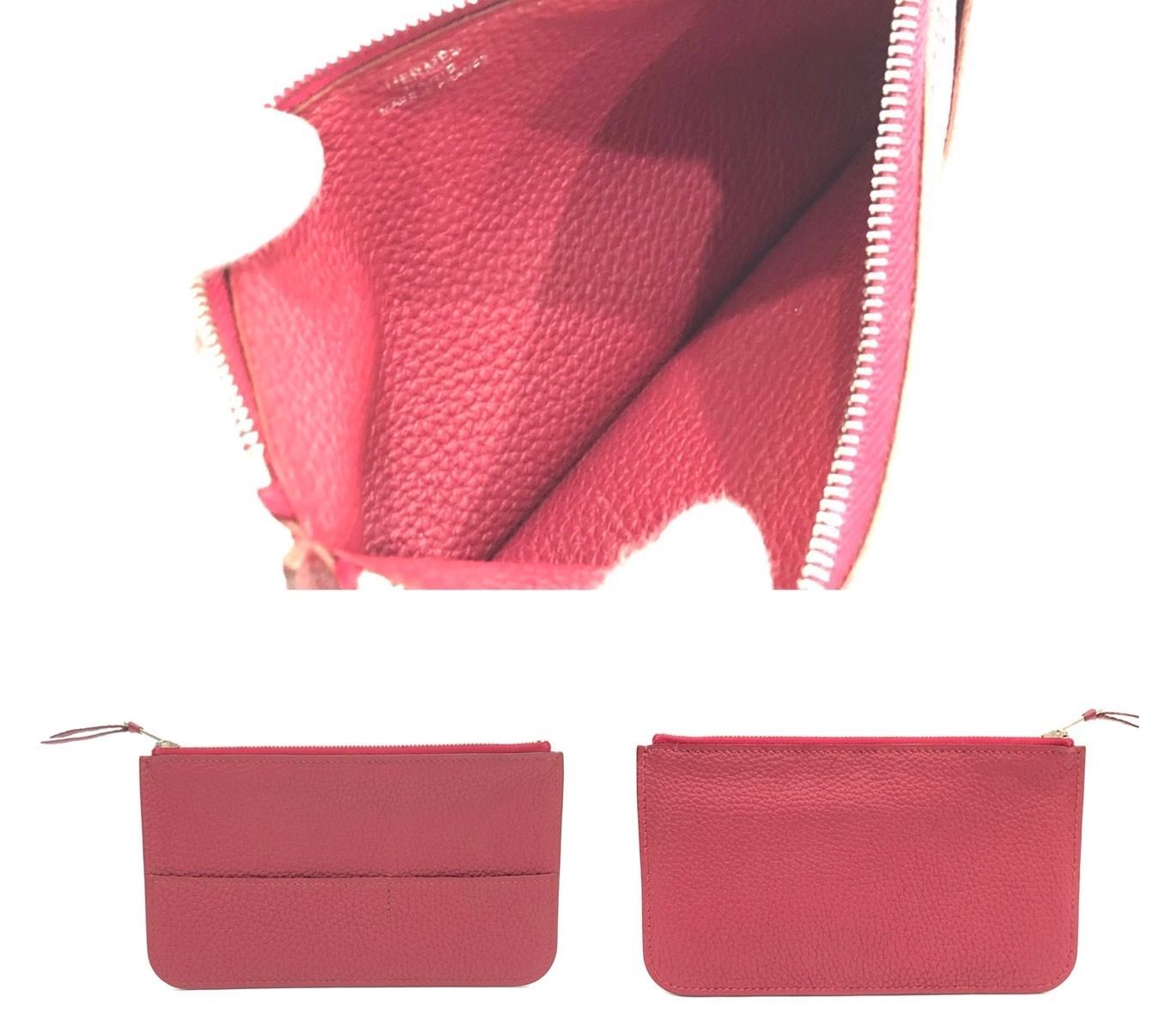 エルメス ドゴンGM 長財布　ルージュグレナ HERMES 【超美品】エルメス ドゴンロング トゴ ルージュグレナ