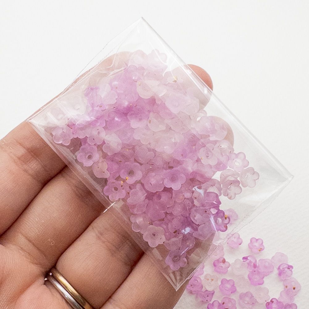 5g 約100個UP＊ 極小 フラワーキャップ 花 ビーズキャップ