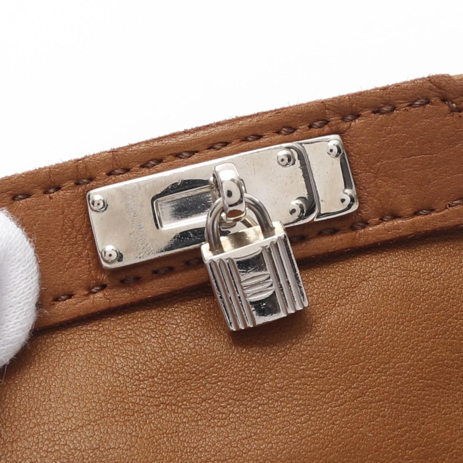 HERMES エルメス 手袋 グローブ ケリー ダークブラウン レザー サイズ7 HERMES エルメス 手袋 グローブ ケリー ダークブラウン レザー サイズ7