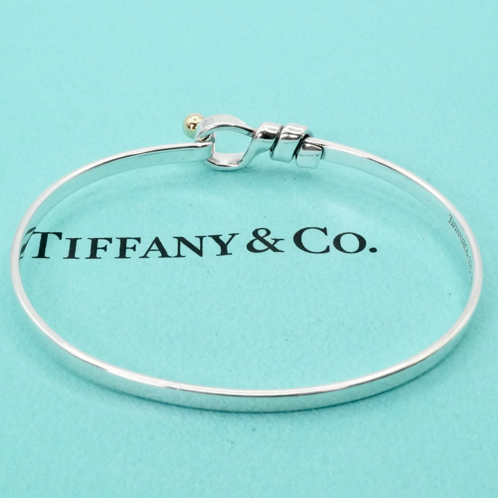 美品 Tiffany ラブノット フック バングル ブレスレット ビンテージ TIFFANY/ティファニー】ラブノット バングル/ブレスレット K18