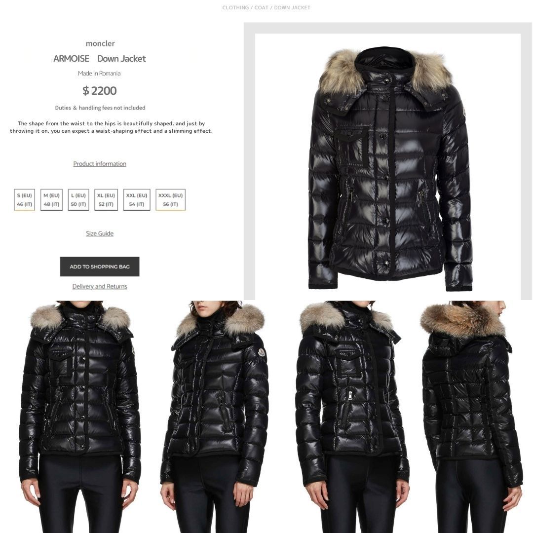 【美品】MONCLER ARMOISEリアルファー　ダウンジャケット　黒 美品】MONCLER ARMOISEリアルファー ダウンジャケット 黒 - メルカリ