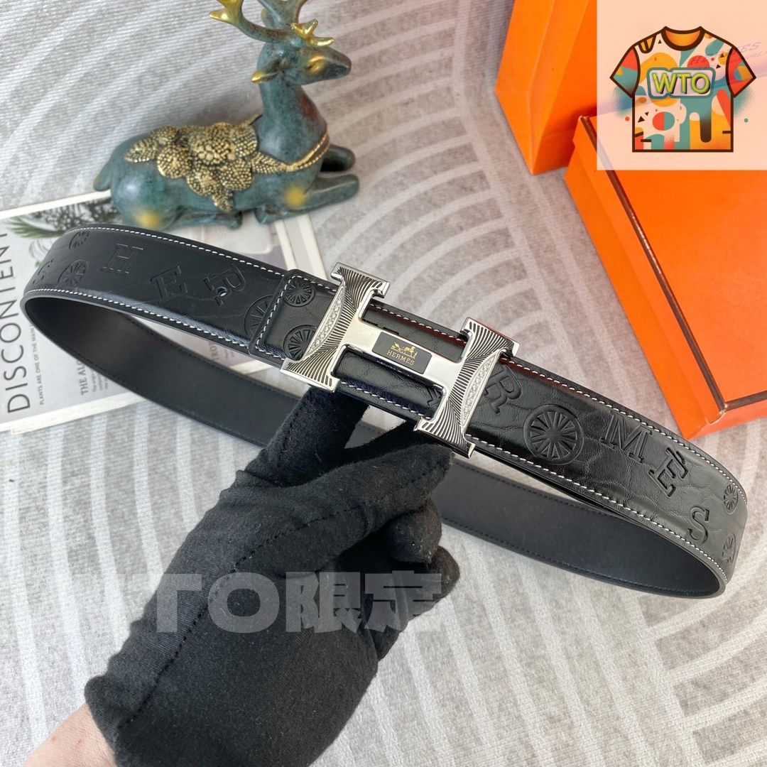 【ロゴの存在感が美しい♪】 HERMES   ベルト Hermès Logo Gold Belt Buckle – Luxury GoRound