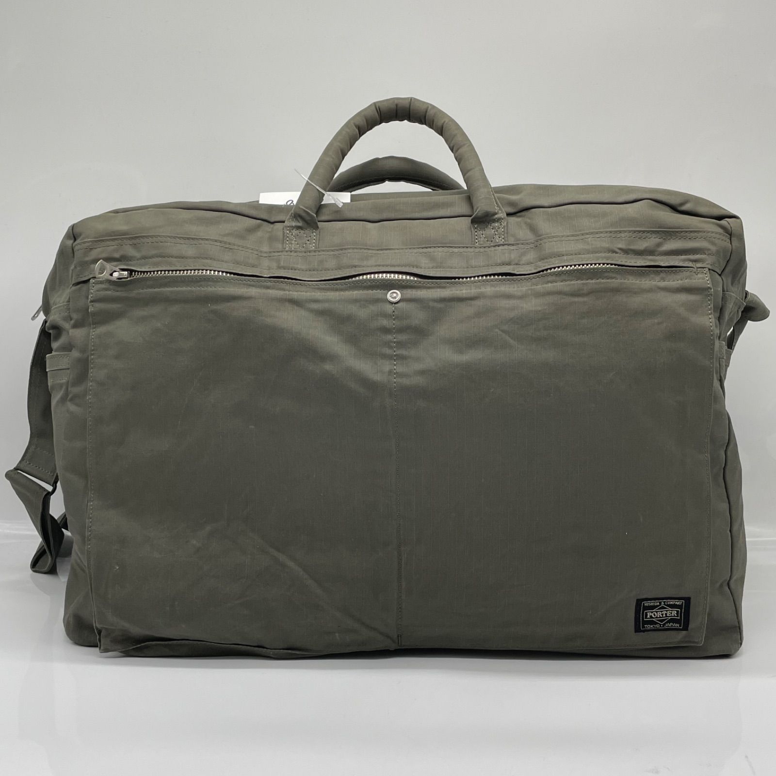 BN6580● PORTER CUBE ポーター キューブ ボストン バッグ 2way ショルダー ブリーフケース トラベル 旅行 出張 廃盤 カーキ