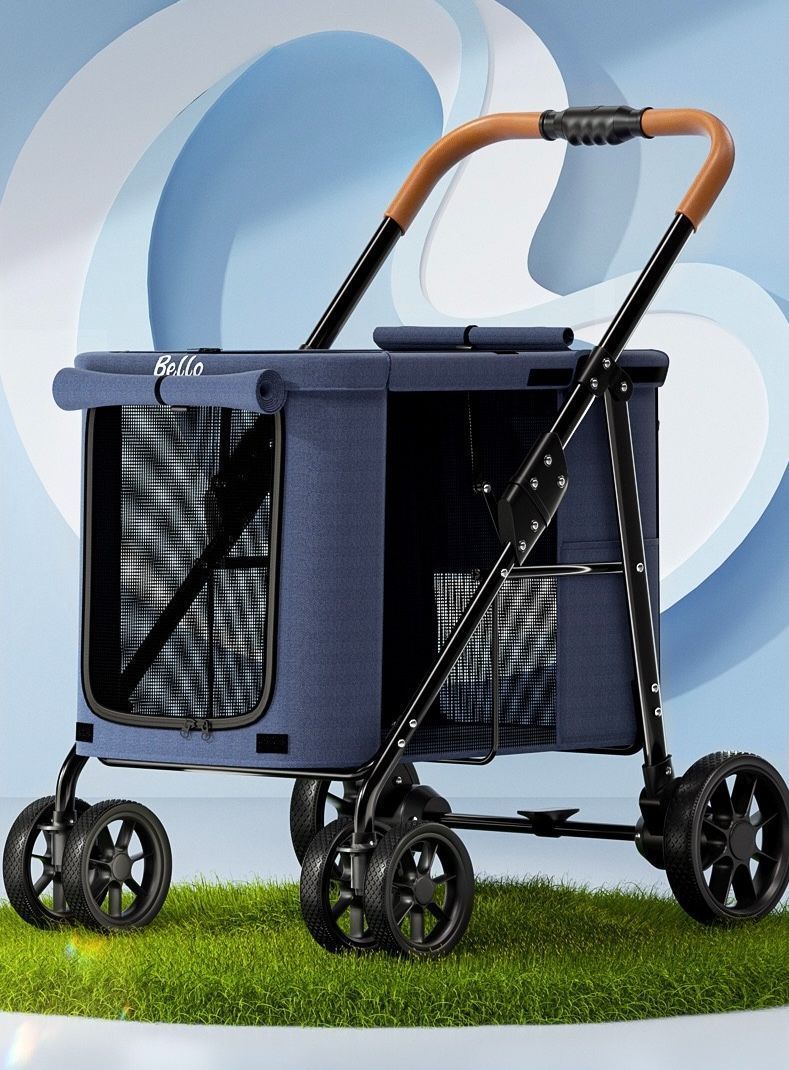 人気推薦◆ ペットカート 犬用 キャリーカート犬用ベビーカー ペットバギー 折りたたみ式 犬 カート大型犬 多頭中小型犬?猫折りたたみ ペッ