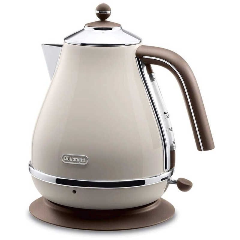 送料無料 ♥ 未開梱 デロンギ 電気ケトル アイコナ ヴィンテージ コレクション １．０Ｌ KBOV1200J-BG ドルチェベージュ