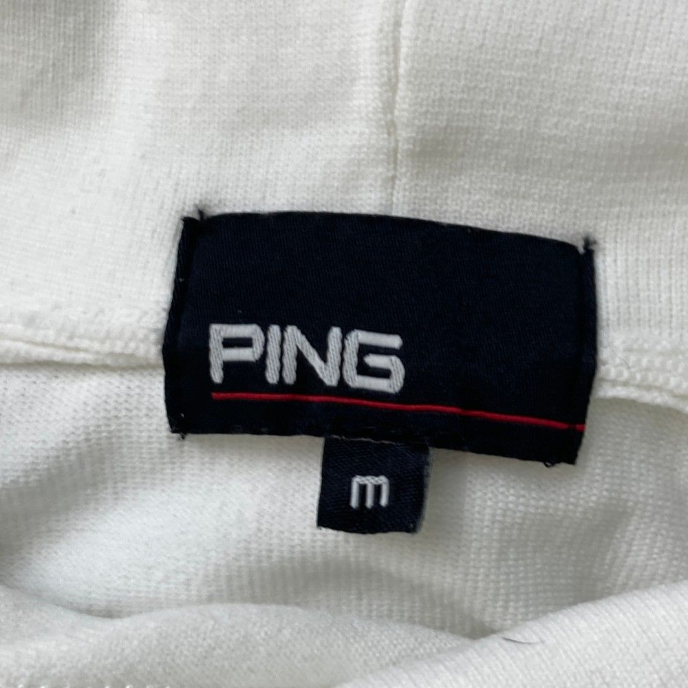 サイズ：M PING ピン 2023年モデル ニットパーカー  ホワイト系 [240101462144] ゴルフウェア メンズ ストスト サイズ：M PING ピン 2023年モデル ニットパーカー ホワイト系