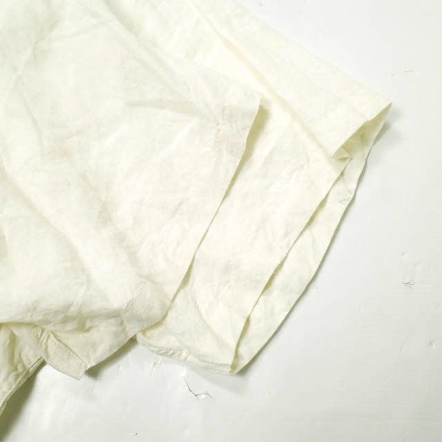 Sillage シラージ 日本製 Open Collar Shirt - Short Sleeve Linen 