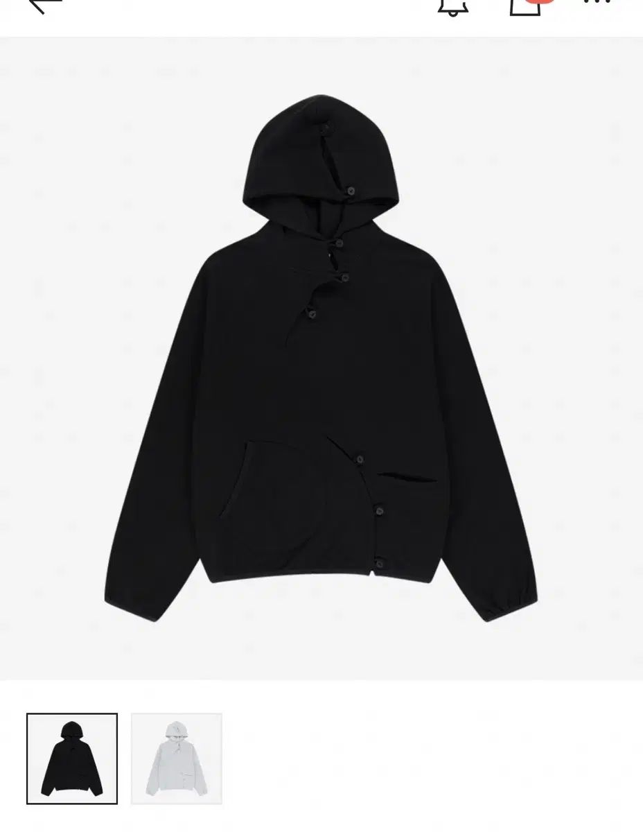 サンサンギア ボタン フーディ ブラック