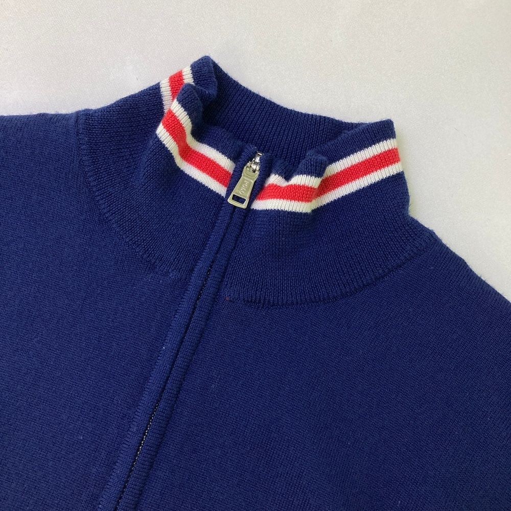 【即決】POLO GOLF ポロゴルフ ニットジャケット ネイビー系 L [240001240376]【中古】メンズ POLOGOLF ラルフローレン ポロゴルフ 長袖 ニットジャケット 総柄