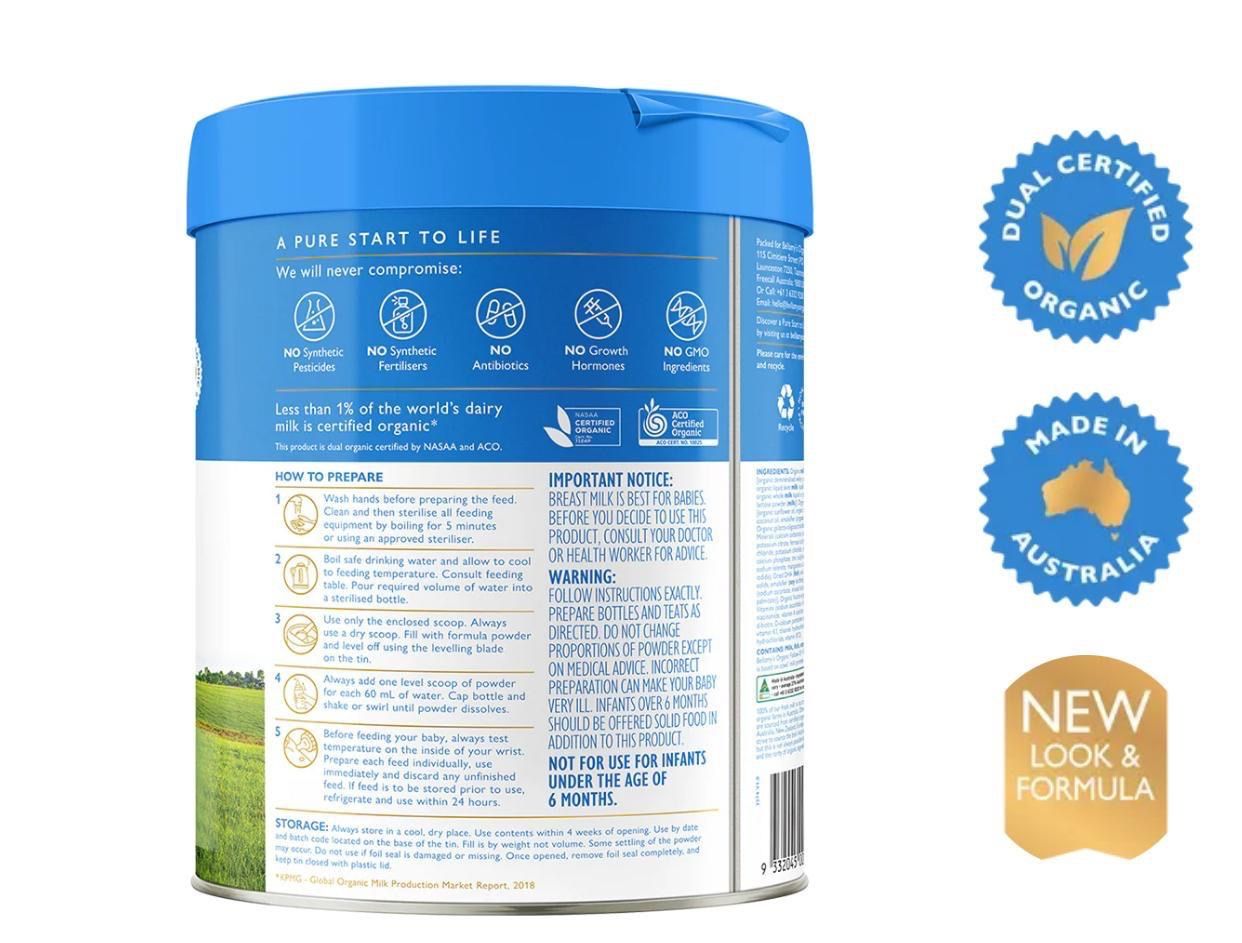 Bellamysベラミーズオーガニック粉ミルクステップ1-1缶Fremon出品