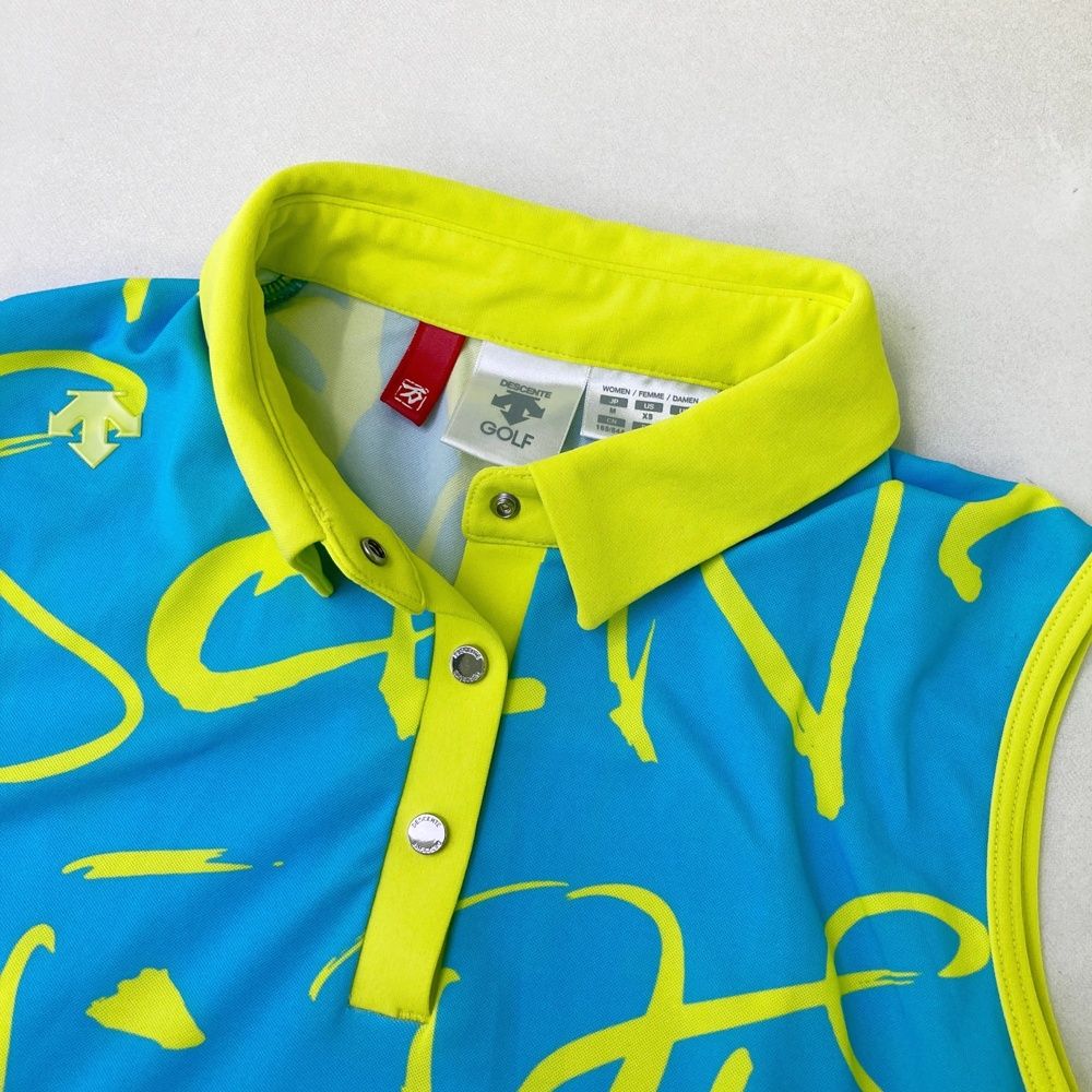 サイズ M DESCENTE GOLF デサントゴルフ ×万美collection ノースリーブワンピース 総柄 ブルー系 240101454291 ゴルフウェア レディース ストスト LLC-HASEGAWATOSO_COM