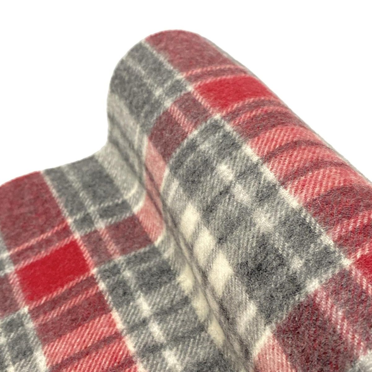 Johnstons ウール カシミヤ マフラー チェック グレー レッド 新品 Johnstons of Elgin ジョンストンズ JOHNSTONS マフラー