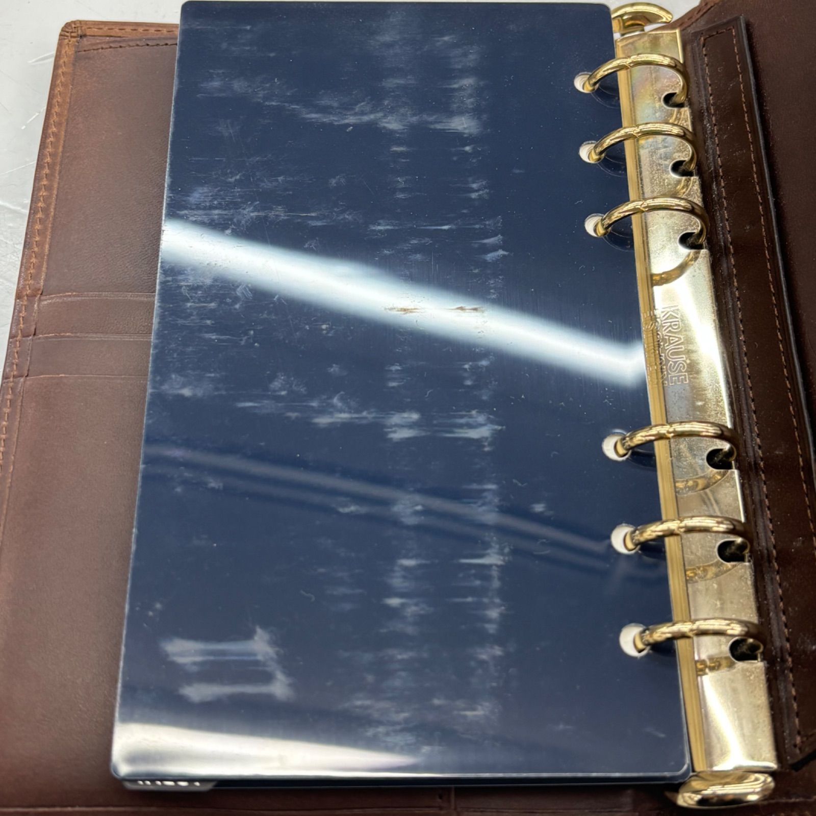 ASHFORD アシュフォード システム 手帳 レクタングルオルター イタリア製 牛革 キップ リング 15mm