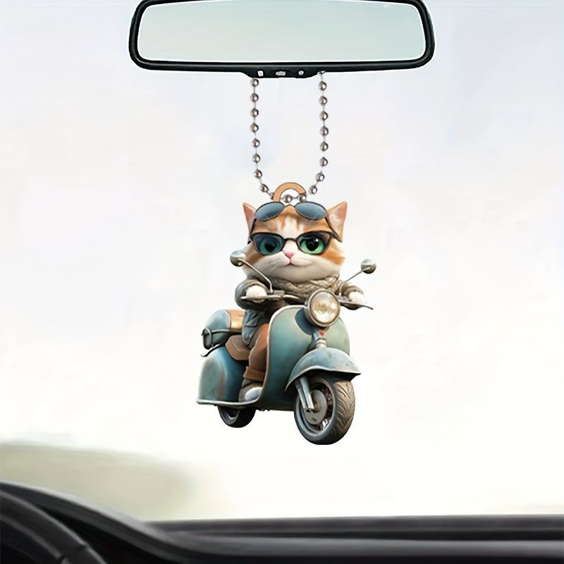 猫のアクリル画 トランクデザイン トランク猫のアクリルキーホルダー キーホルダー 画的饅頭堂