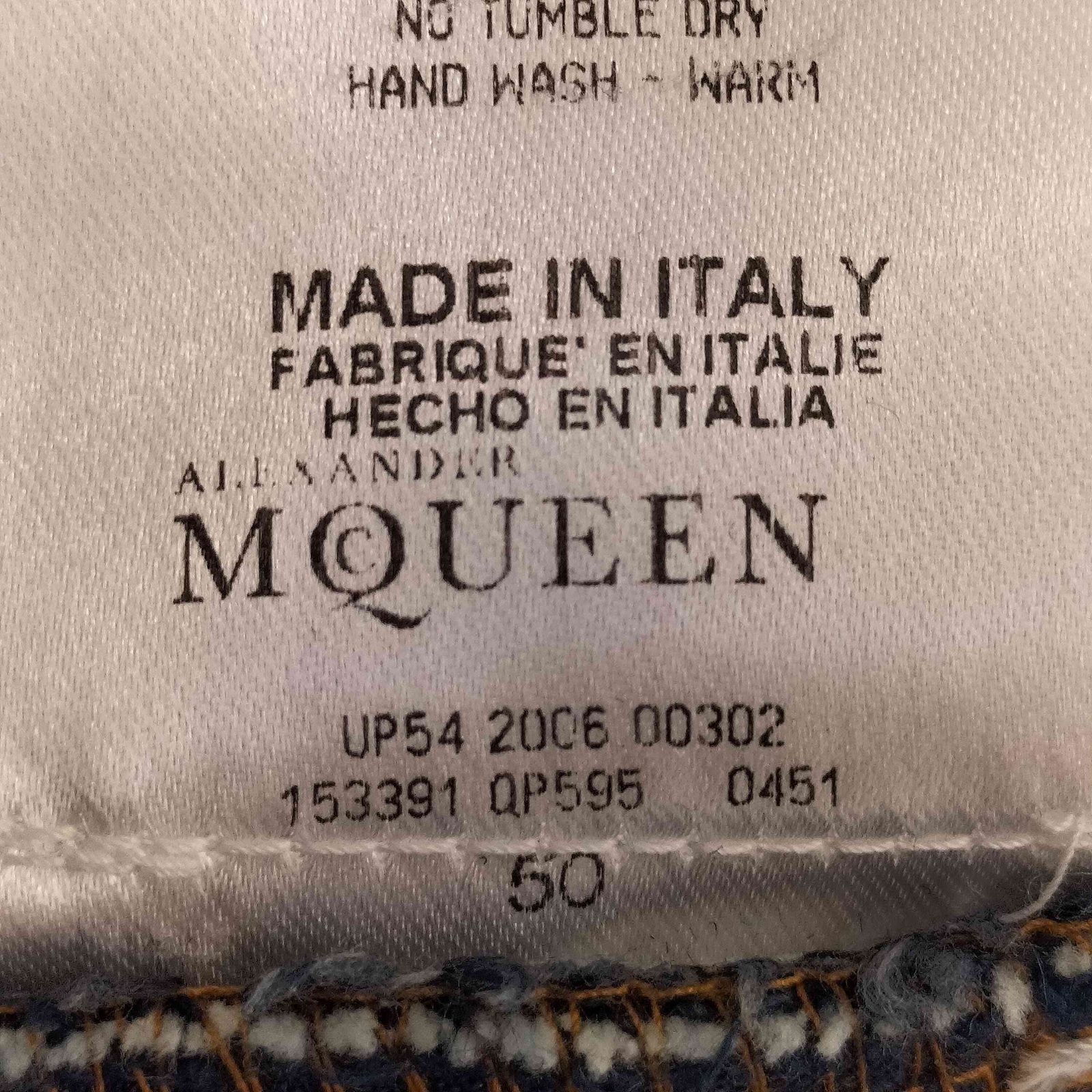 アレキサンダーマックイーン Alexander McQueen イタリア製 バック刺繍