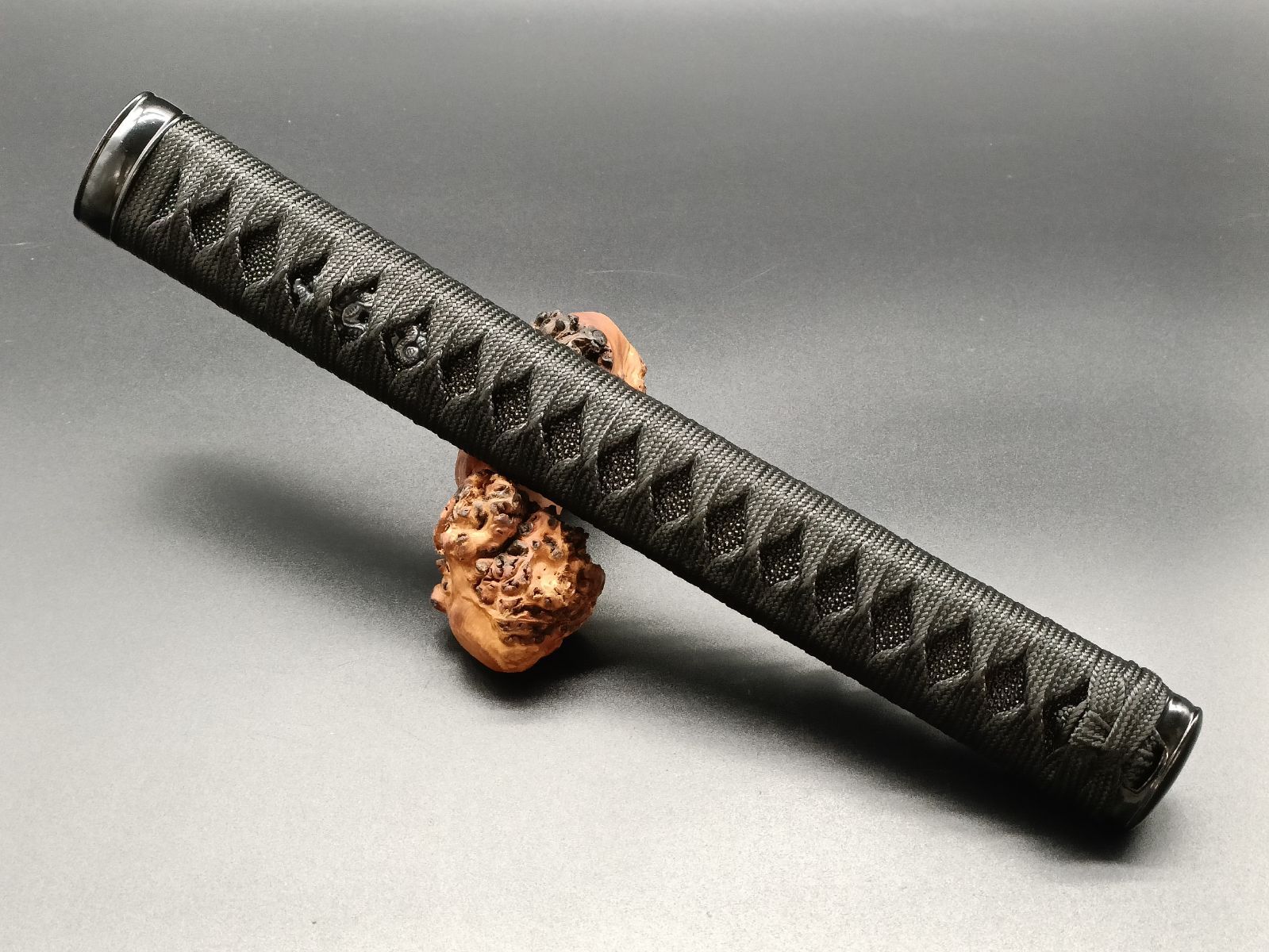 コレクション日本刀柄 軍刀柄 全長約30CM 本鮫皮木柄目釘付 軍刀拵合金 