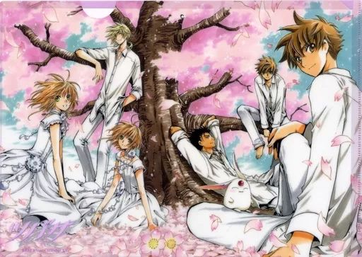 中古】クリアファイル 集合(7人/桜/裏面ピンク) A4クリアファイル