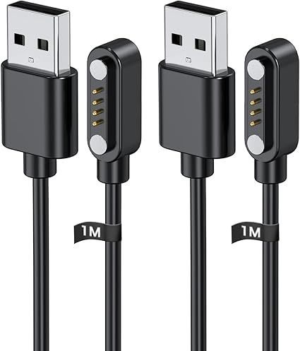 【在庫処分】スマートウォッチ 充電ケーブル 4ピン ピン間の距離 7.6mm対応 充電器 USB充電 汎用マグネット充電コード YAJOJO 磁気吸着 急速充電 高耐久 便利性 低発熱 軽量 小さい 持ち運びやす