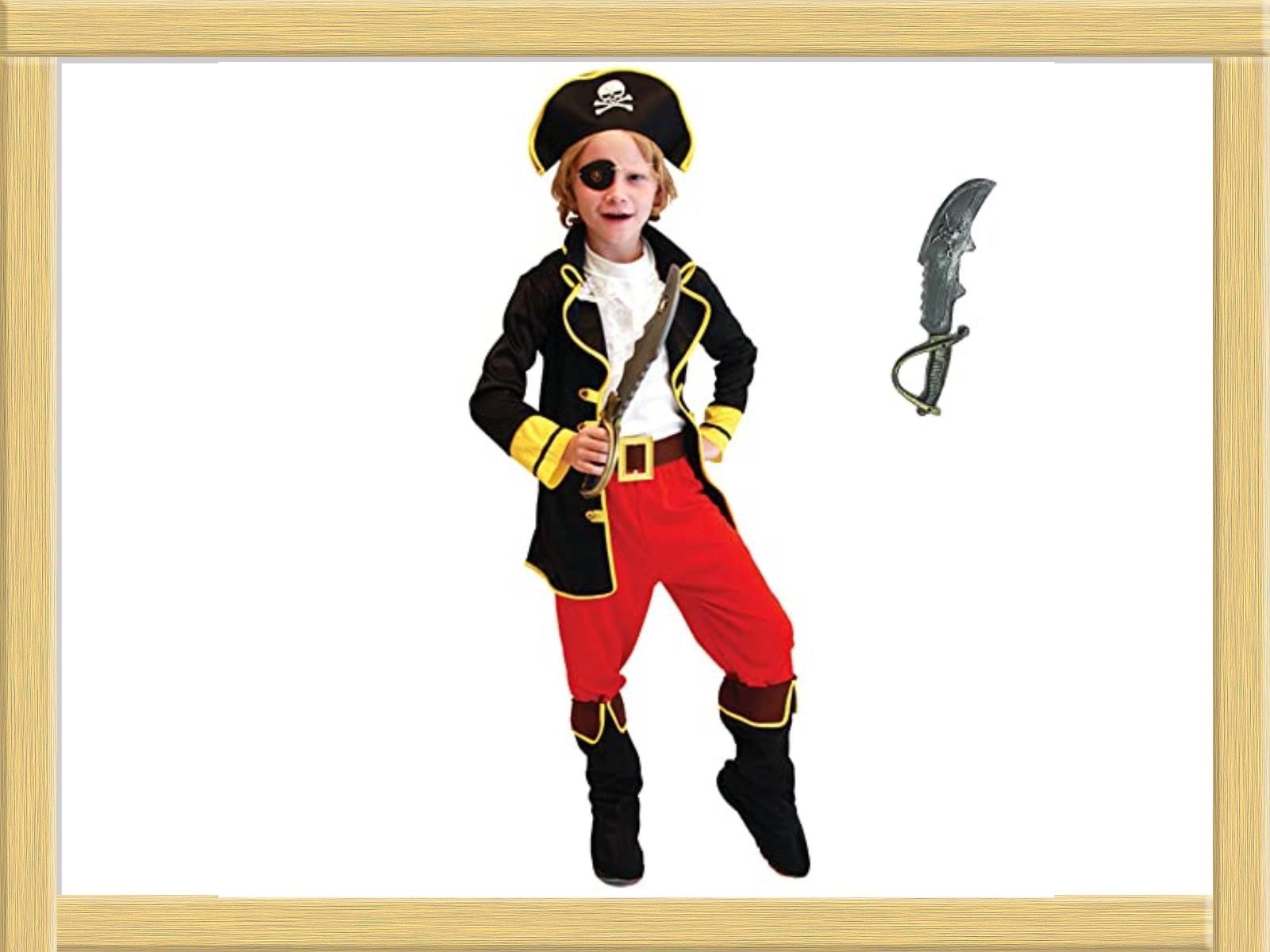 超美品の  海賊 ハロウィン 仮装 道具刀付き 子供 カリブ