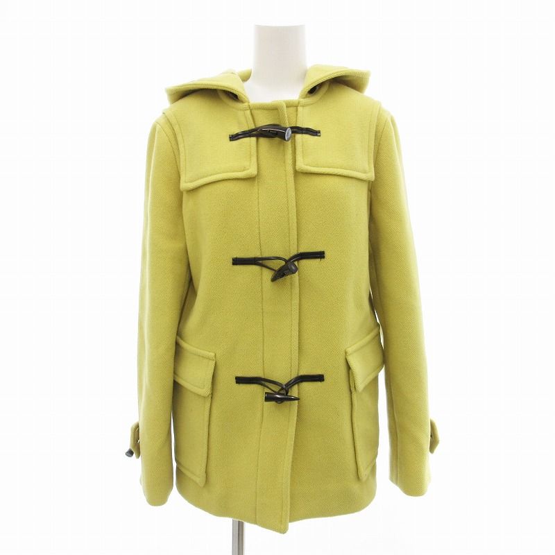 バーバリー ロンドン BURBERRY LONDON ダッフルコート ウール トグルボタン ショート丈 40 黄 イエロー系 |VU□ 0422