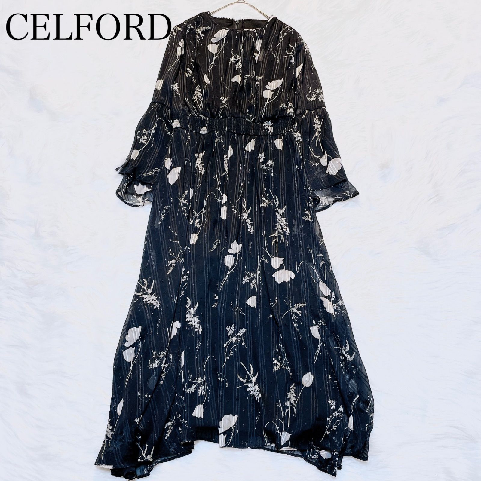 celford チューリッププリントワンピース　36 celford チューリッププリントワンピース 36 - メルカリ