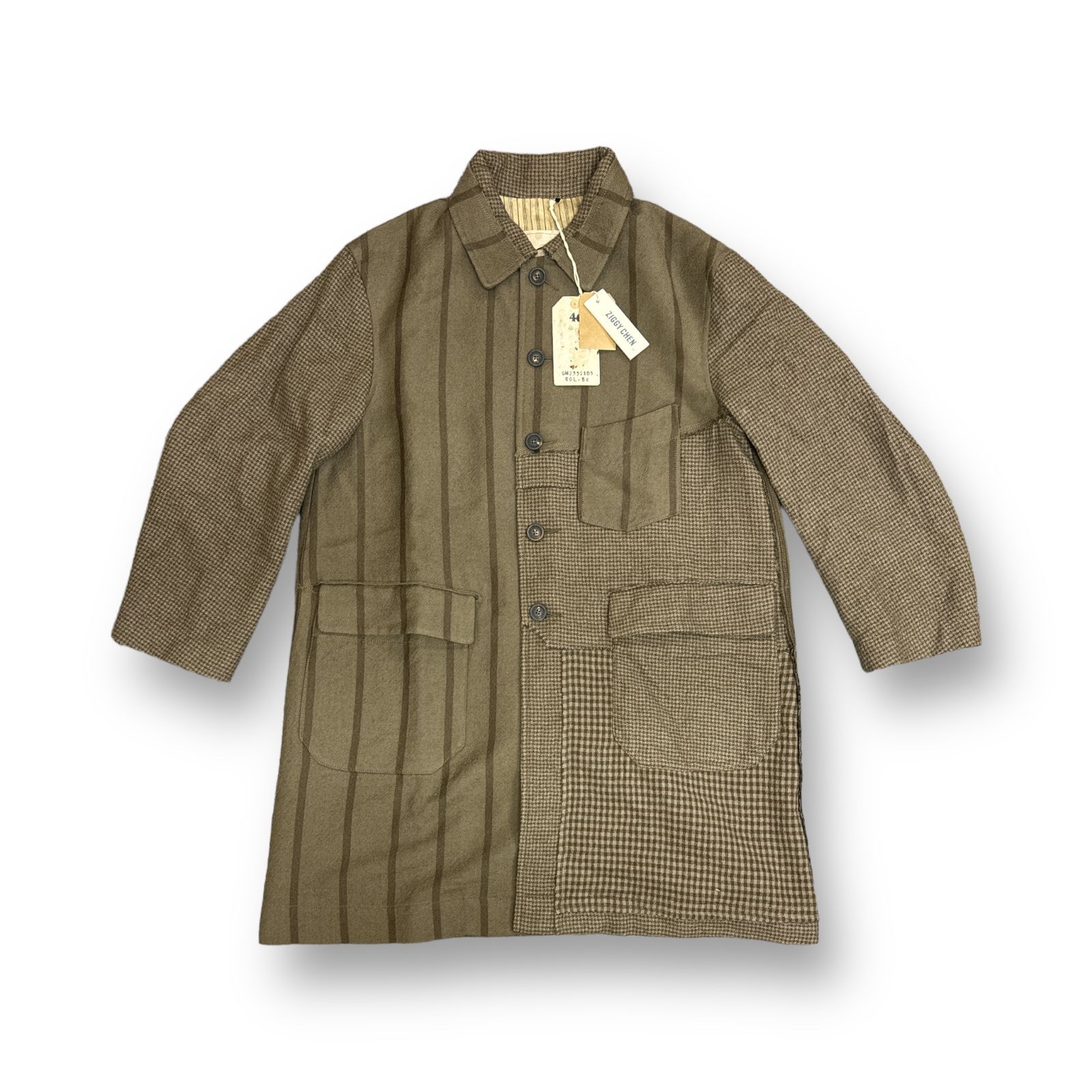 新品 ZIGGY CHEN 23AW SINGLE BREASTED COAT シングルブレステッド 