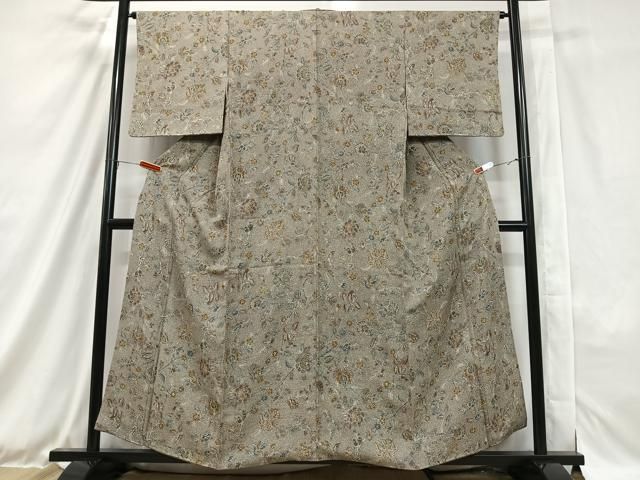 平和屋着物○長襦袢 袷 紗綾形舞桜地紋 正絹 逸品 未使用 CAAW7318yc