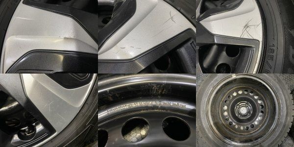 DUNLOP WM02 185/60R15】スタッドレス【HONDA フィット純正ホイール 15 