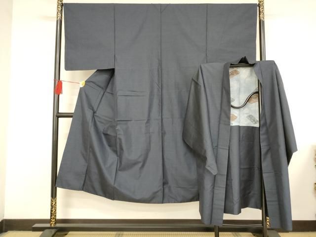 平和屋着物男性　本場大島紬　アンサンブル　亀甲柄　正絹　逸品　AAAP9536fy