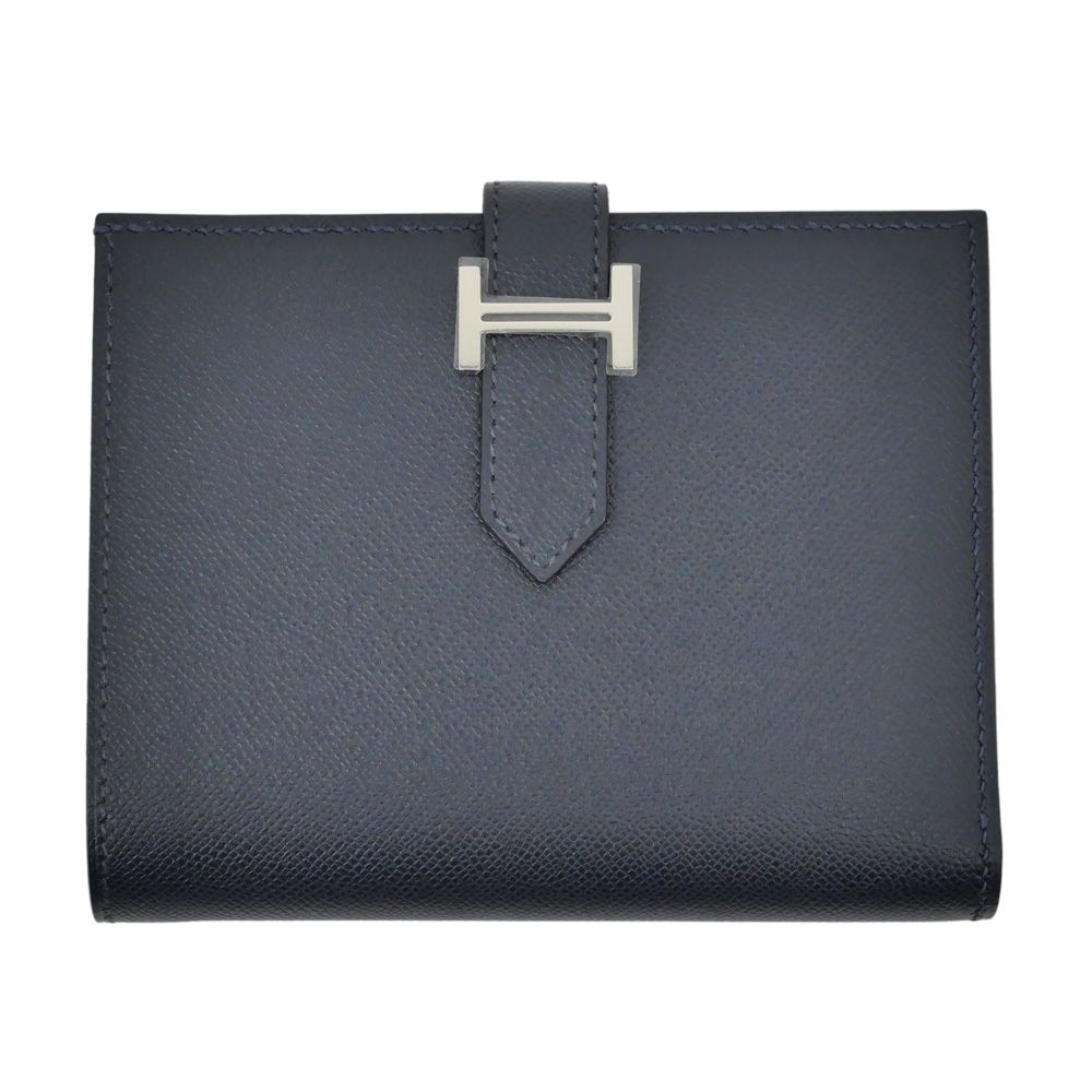 セットアップ ベアン 名東】エルメス コンパクト シルバー金具 ブルーニュイ 小物