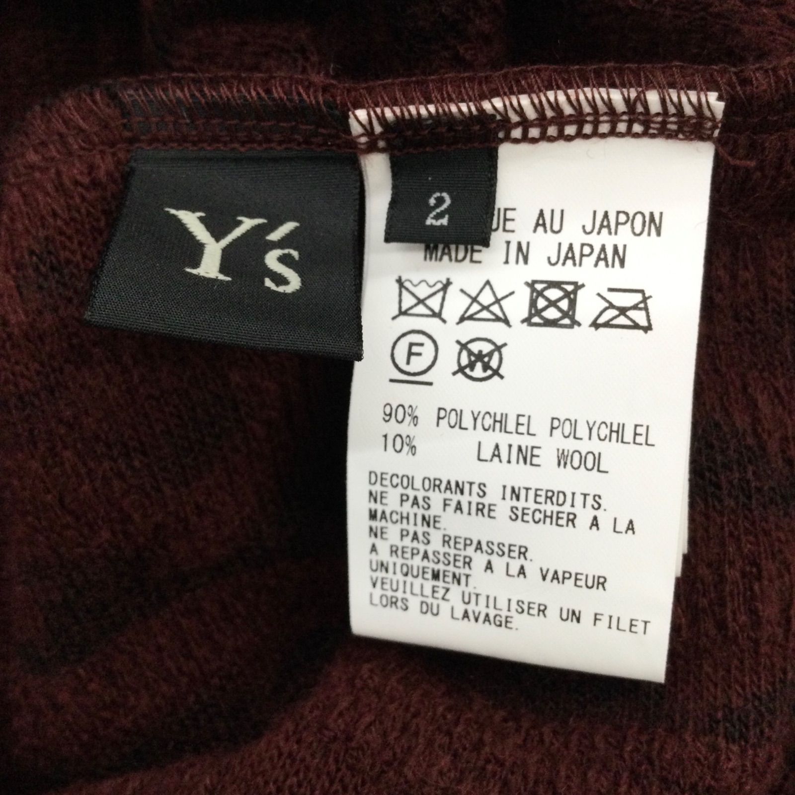 タグ付き Y's ワイズ ポンチョ サイズ2 ドット レッドxブラック - メルカリ