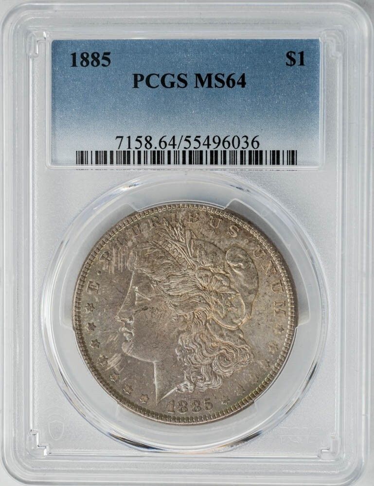 1885 Morgan Silver Dollar $ MS64 PCGS 949453-3