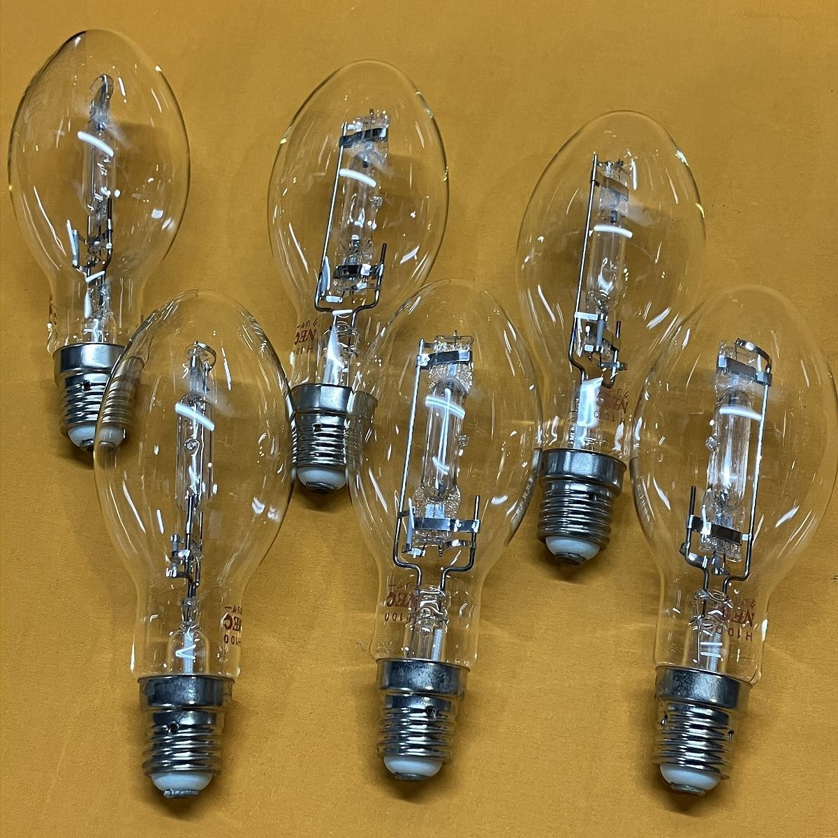 透明水銀灯 6個セット NEC H100 灯火採集