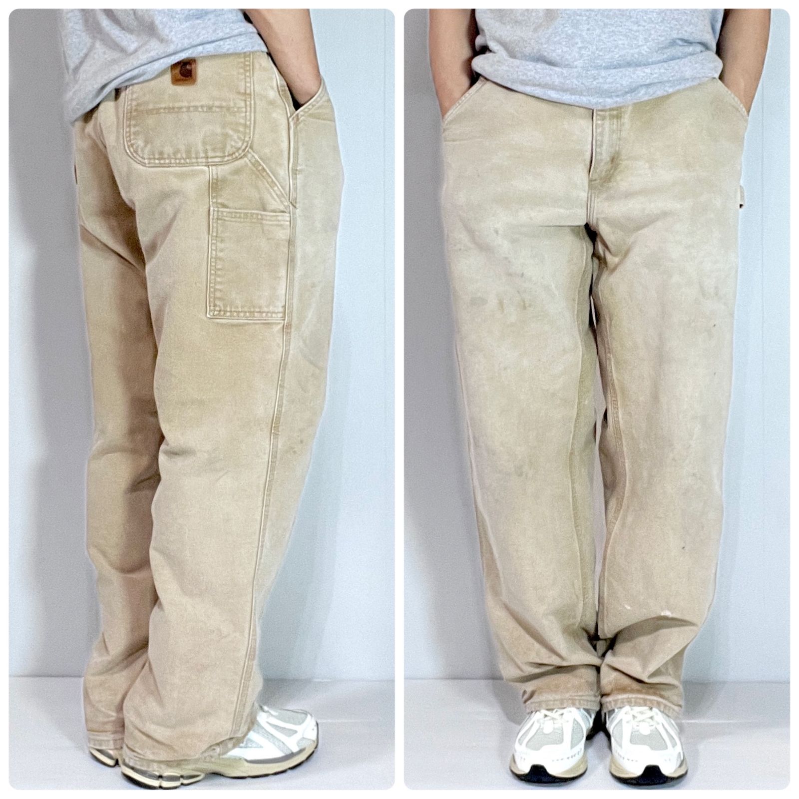 にきゆCarhartt ペインターパンツ 32×32 メキシコ製 フェード 鬼フェード Carhartt カーハート W36L32 Original Dungaree Fit B11