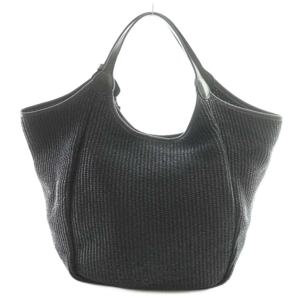 銀座かねまつ GINZA Kanematsu レザーハンドルかごバッグ バスケット