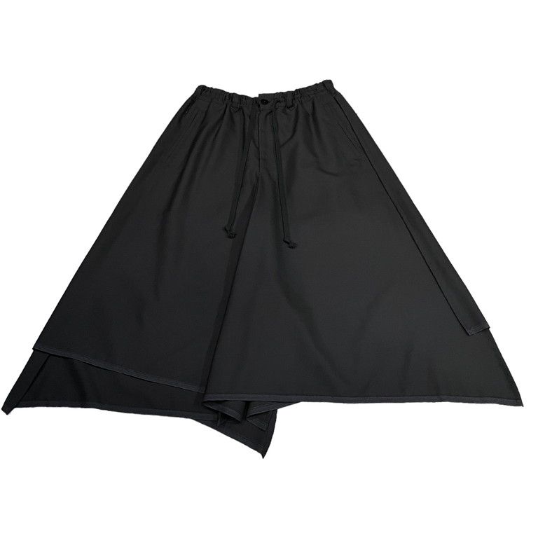 Ground Y 18AW ウールポリエステルサージイージーフレアスカートパンツ 
