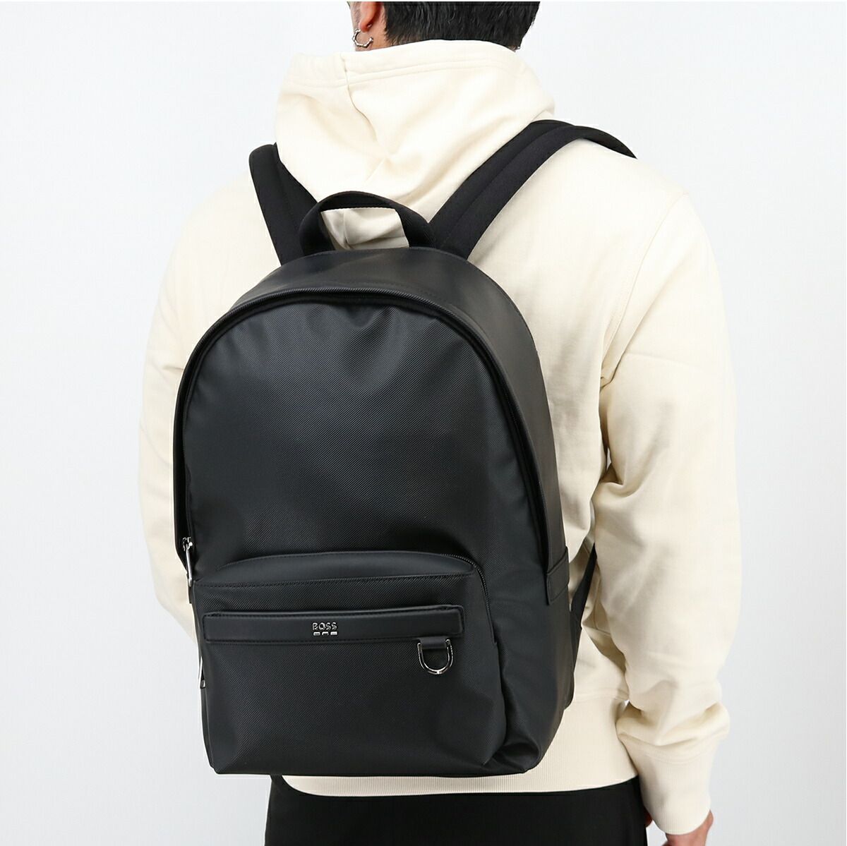 HUGO BOSS ヒューゴボス 50548779 Jinko_EVO_Backpack バックパック フロントポケット リュック デイパック A4収納 旅行 通勤 通学 スポーツ メンズ BAG 鞄 黒