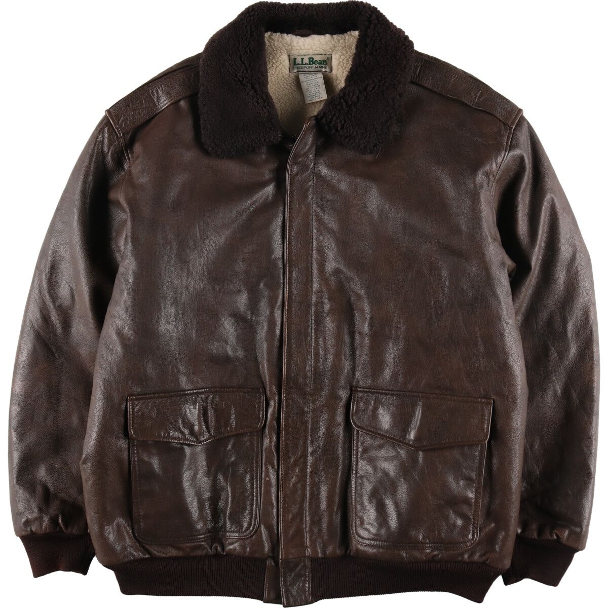 古着 80年代 エルエルビーン L.L.Bean G-1タイプ レザーフライトジャケット USA製 メンズXL相当 ヴィンテージ/eaa487127