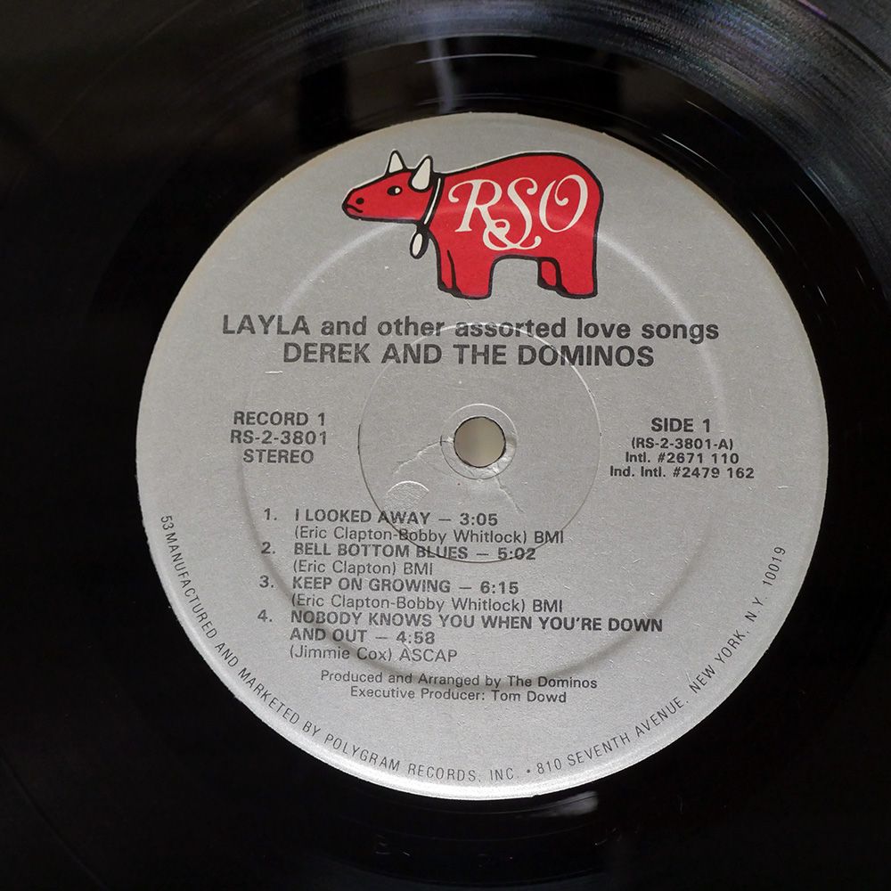 米 US盤 DEREK & THE DOMINOS/LAYLA AND OTHER ASSORTED LOVE