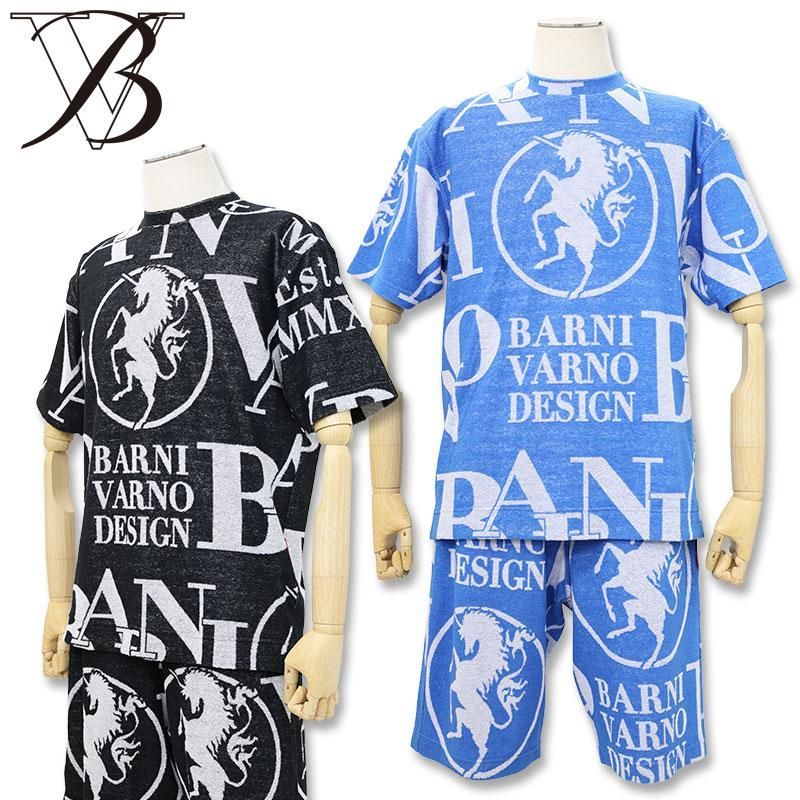 バーニヴァーノ ユニコーン ロゴ パイル ジャガード Tシャツ ショートパンツ セットアップ LLサイズ BSS-OTH5247 BSS-OPH5249 25SS