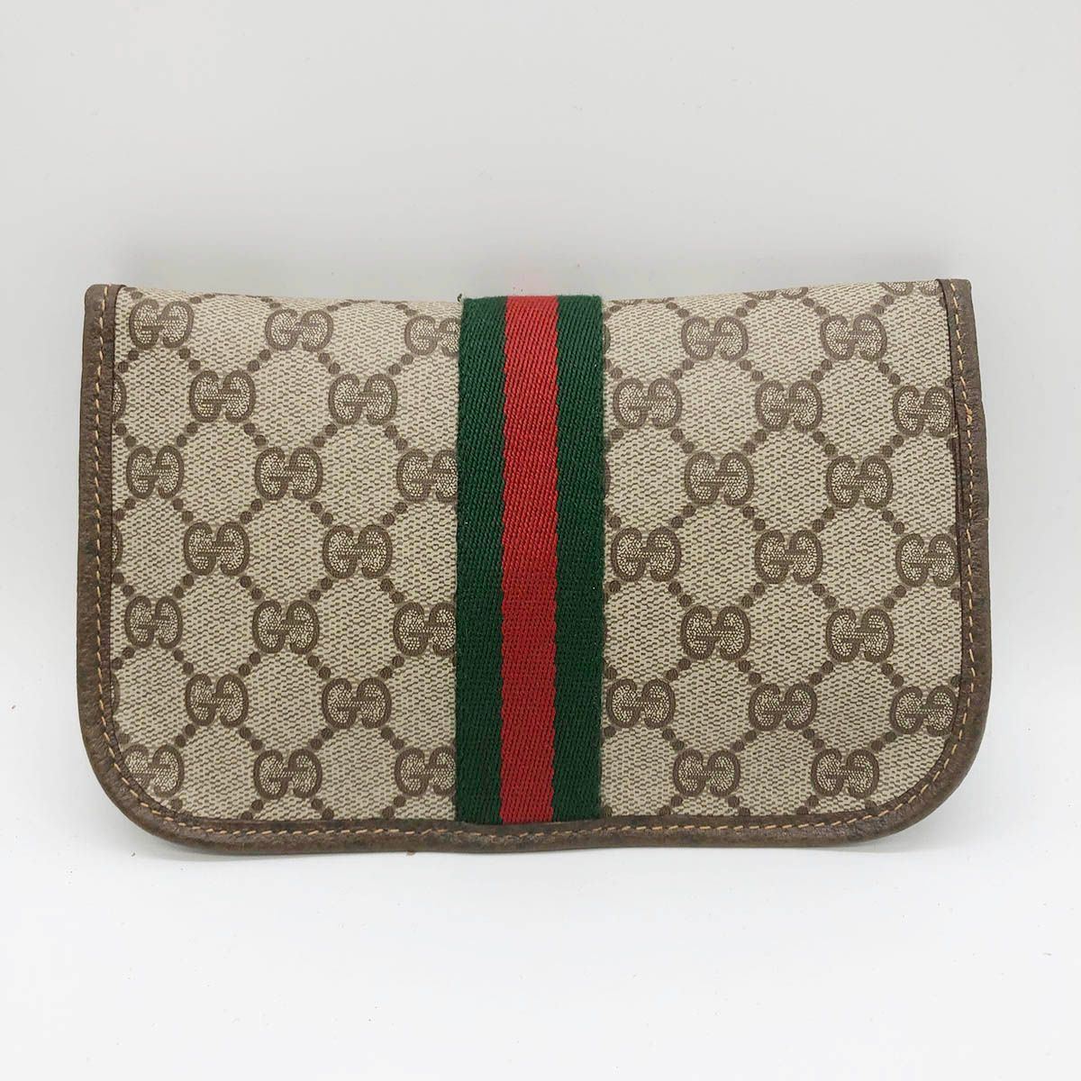 GUCCI グッチ 89・01・021 オールドグッチ シェリーライン ポーチ