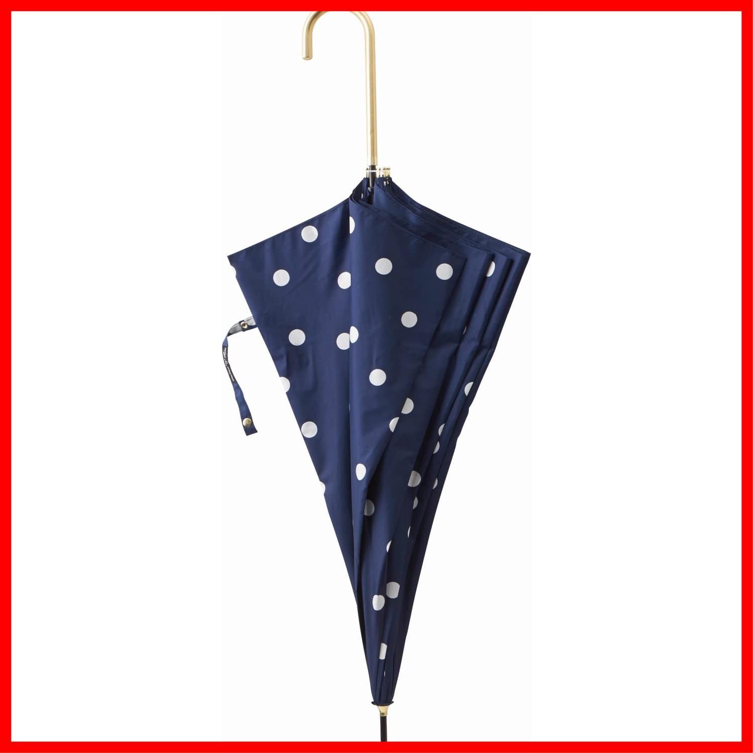ジャンプスリム 耐風骨 60 cm ドット ネイビー 長傘 13640 宮嶋 UVカットコーティング