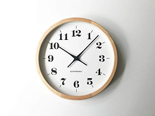 電波時計 KATOMOKU muku clock 12 H.メープル 電波時計 連続秒針