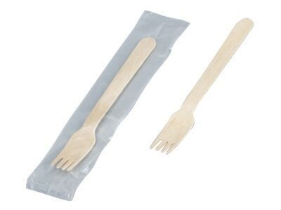 木製フォーク 小 単袋 カフェ 洋食器 デザート