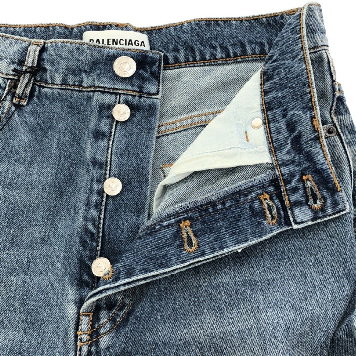 BALENCIAGA バレンシアガ ストレート パンツ ジーンズ BALENCIAGA ダメージ加工 ストレートレッグ ジーンズ 人気
