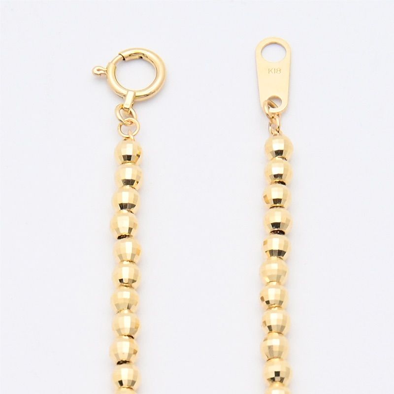 れん 新品 K18 ミラーカットボール ネックレス 1mm玉 約3.52g 楽天市場