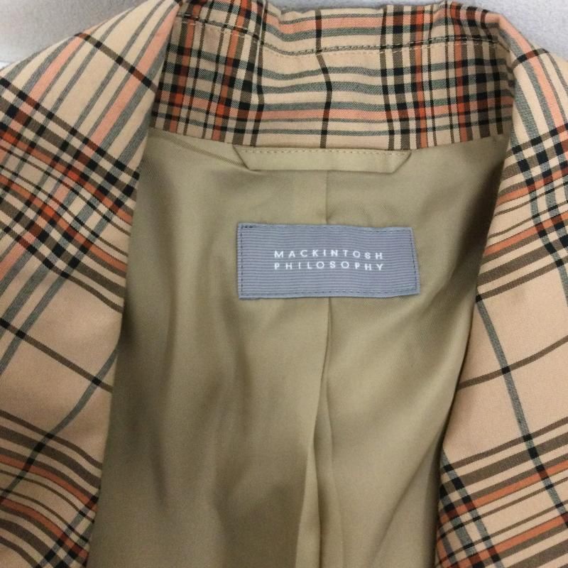 【品質入荷】 MACKINTOSH PHILOSOPH マッキントシュフィロソフィー コート MACKINTOSH PHILOSOPHY コート コットン チェック H9A23-320-40 タイロッケンコート タータンチェック