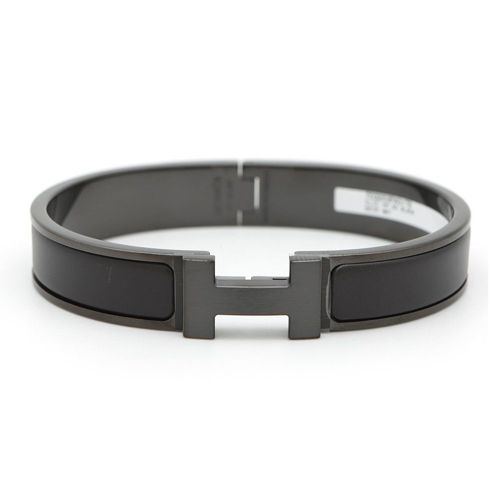 【美品】HERMES ブレスレット クリックHH ノワール・マット エルメス ブレスレット クリックHH ノワール・マット/ブラック